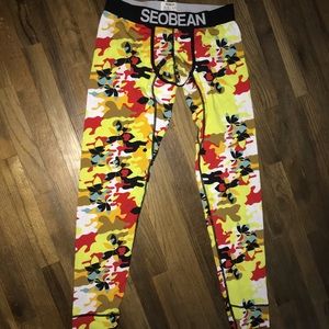 Athletic print underwear long johns